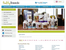 Tablet Screenshot of healthybreeds.com